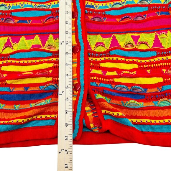 United Colors Of Benetton Womens Multicolor 100% Cotton Cardigan Sweater Size 1X - Picture 4 of 5